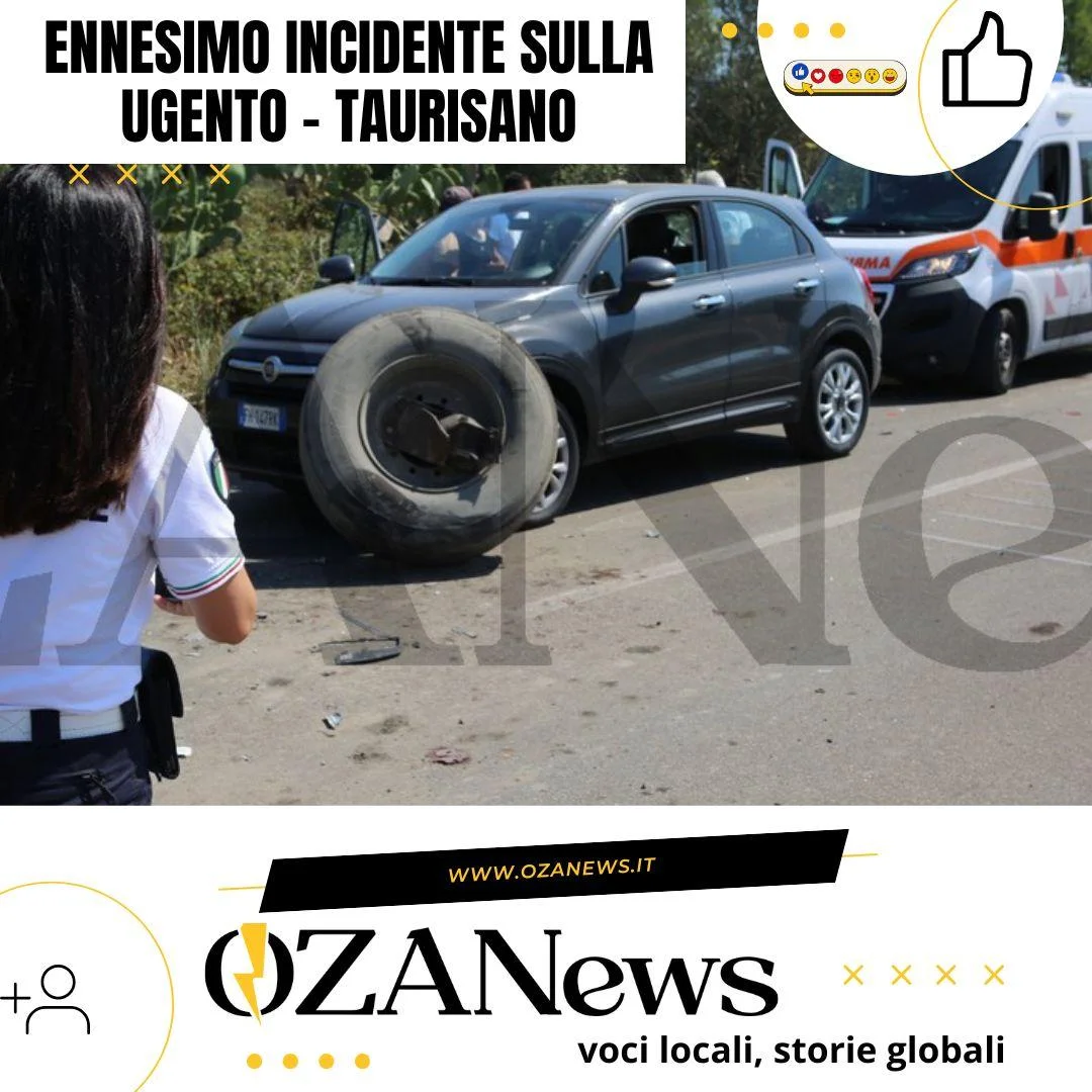 Brutto incidente sulla provinciale Ugento-Taurisano: coinvolti TIR, Land Rover e Fiat 500