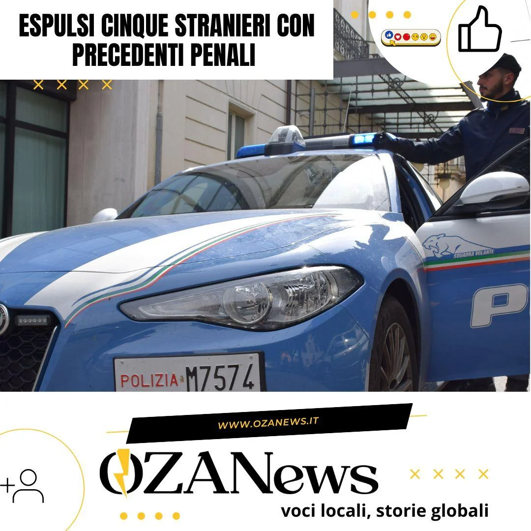 Espulsi cinque stranieri con precedenti penali