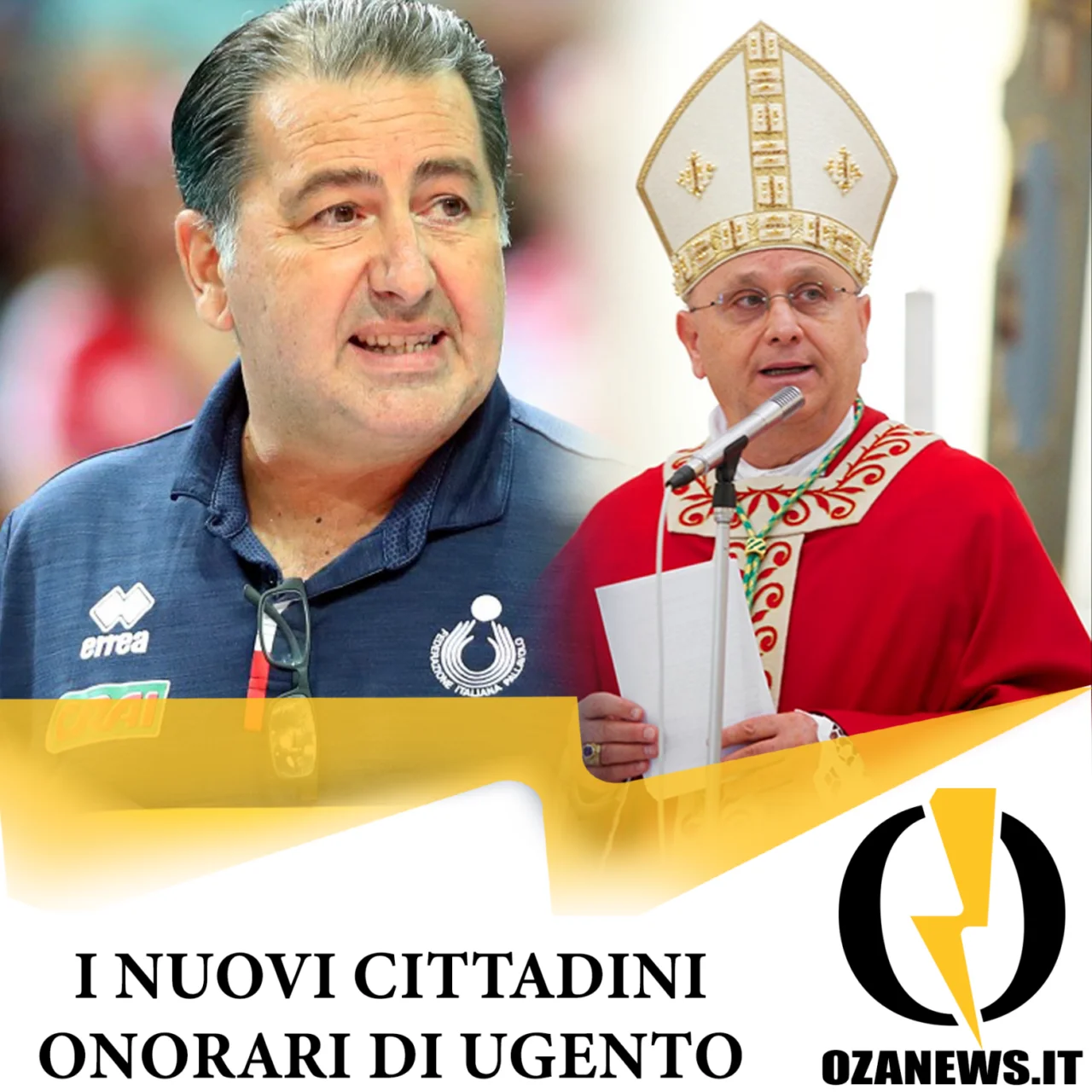 Fefè De Giorgi e mons. Vito Angiuli nuovi cittadini onorari di Ugento