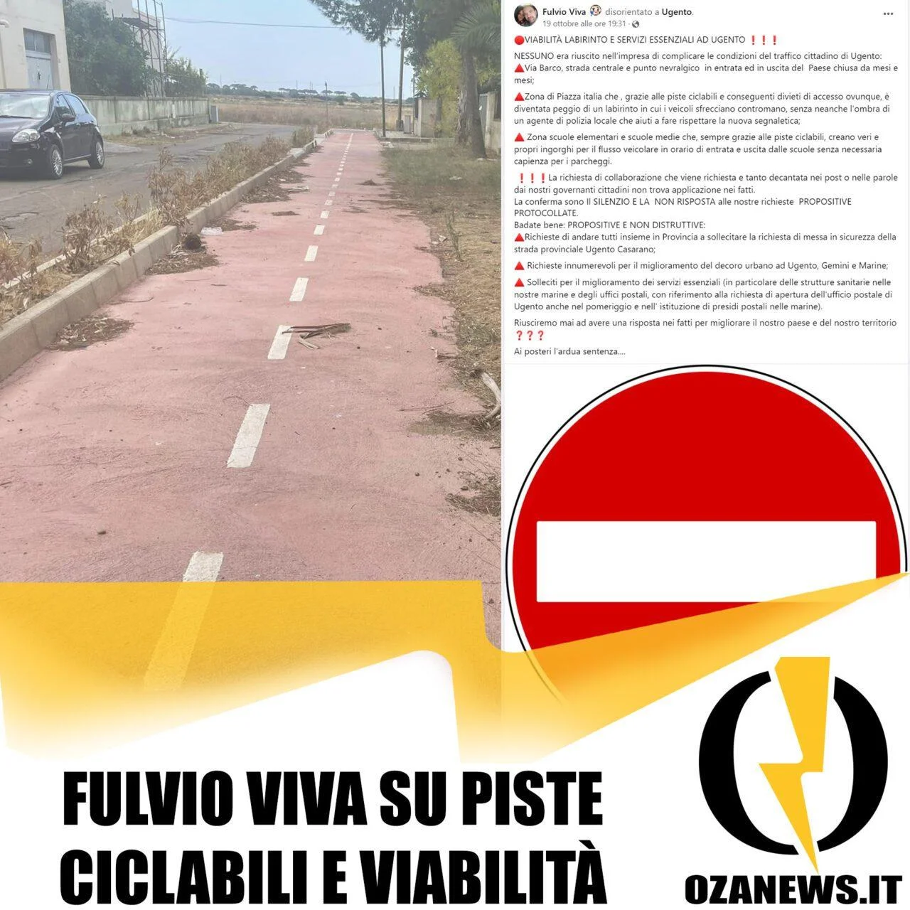 fulvio viva su piste ciclabili e viabilita a ugento