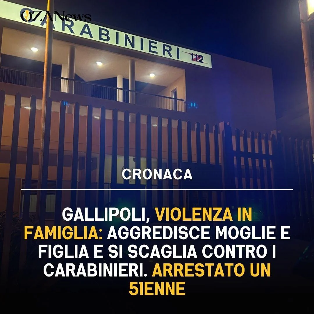Arresto a Gallipoli per violenza domestica
