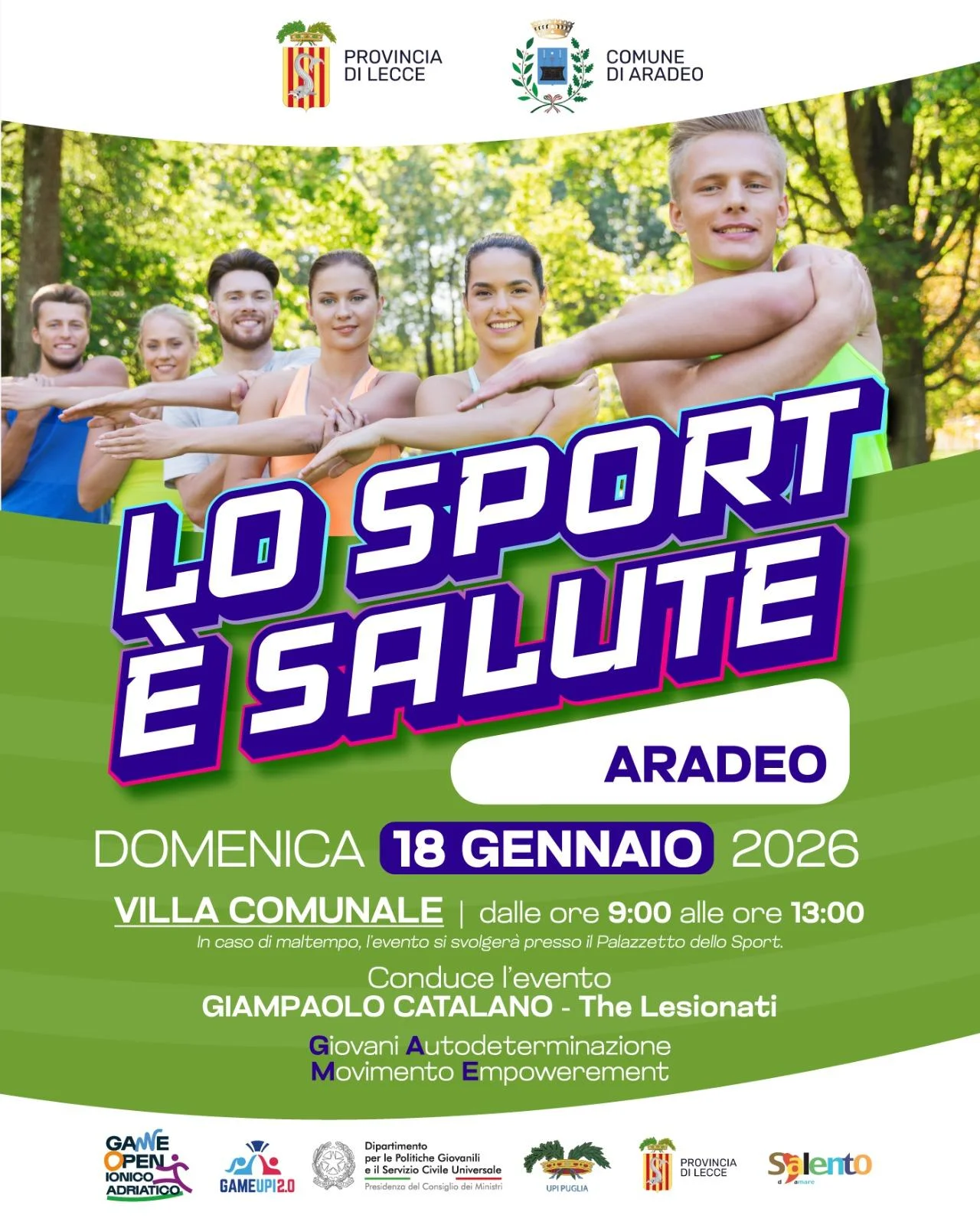 GAME Open Ionico-Adriatico: Sport e Salute a Tuglie e Aradeo