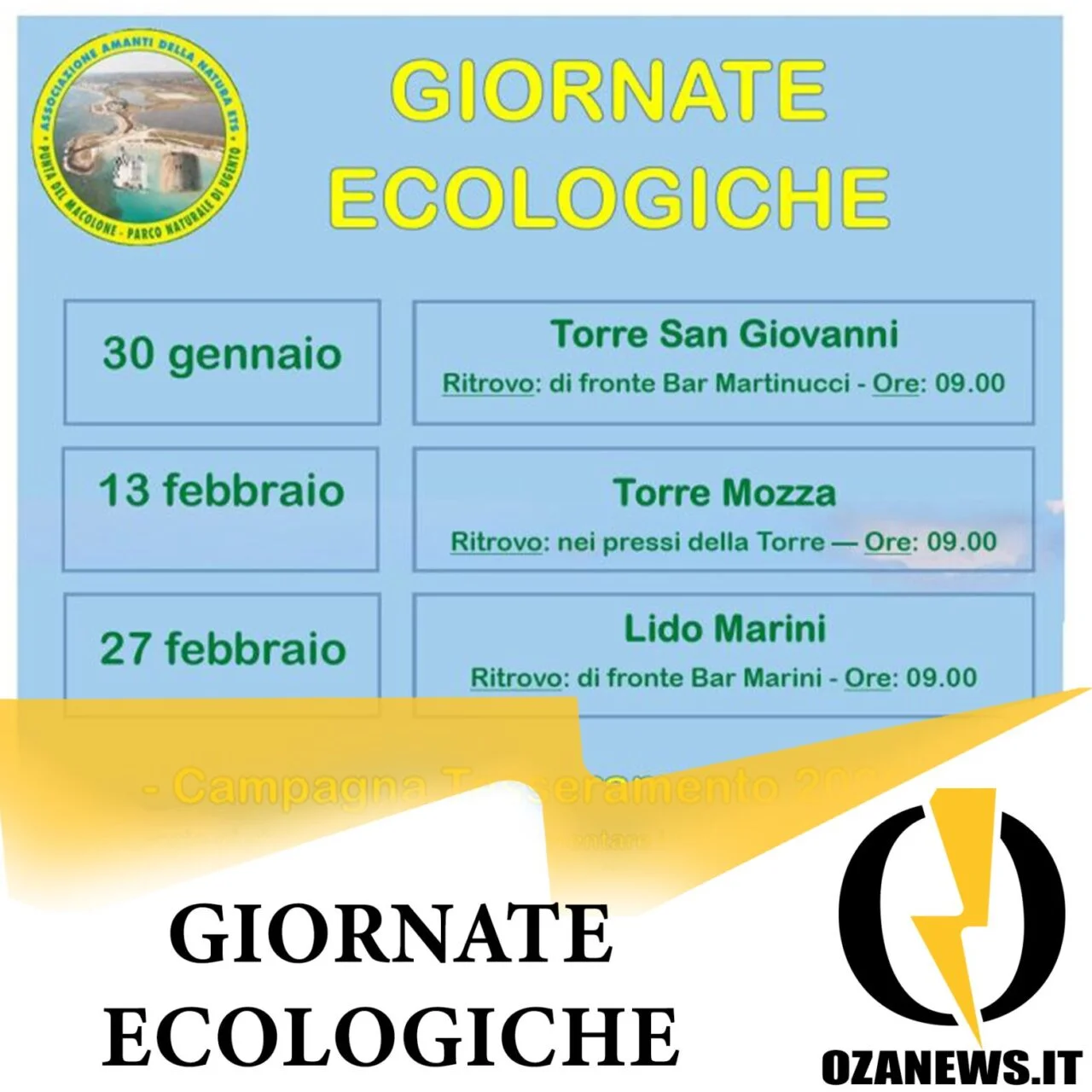 Giornate Ecologiche: “Amanti della natura” comunica le date.