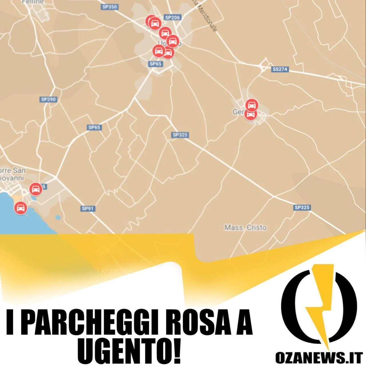 Arrivano anche a Ugento i parcheggi rosa
