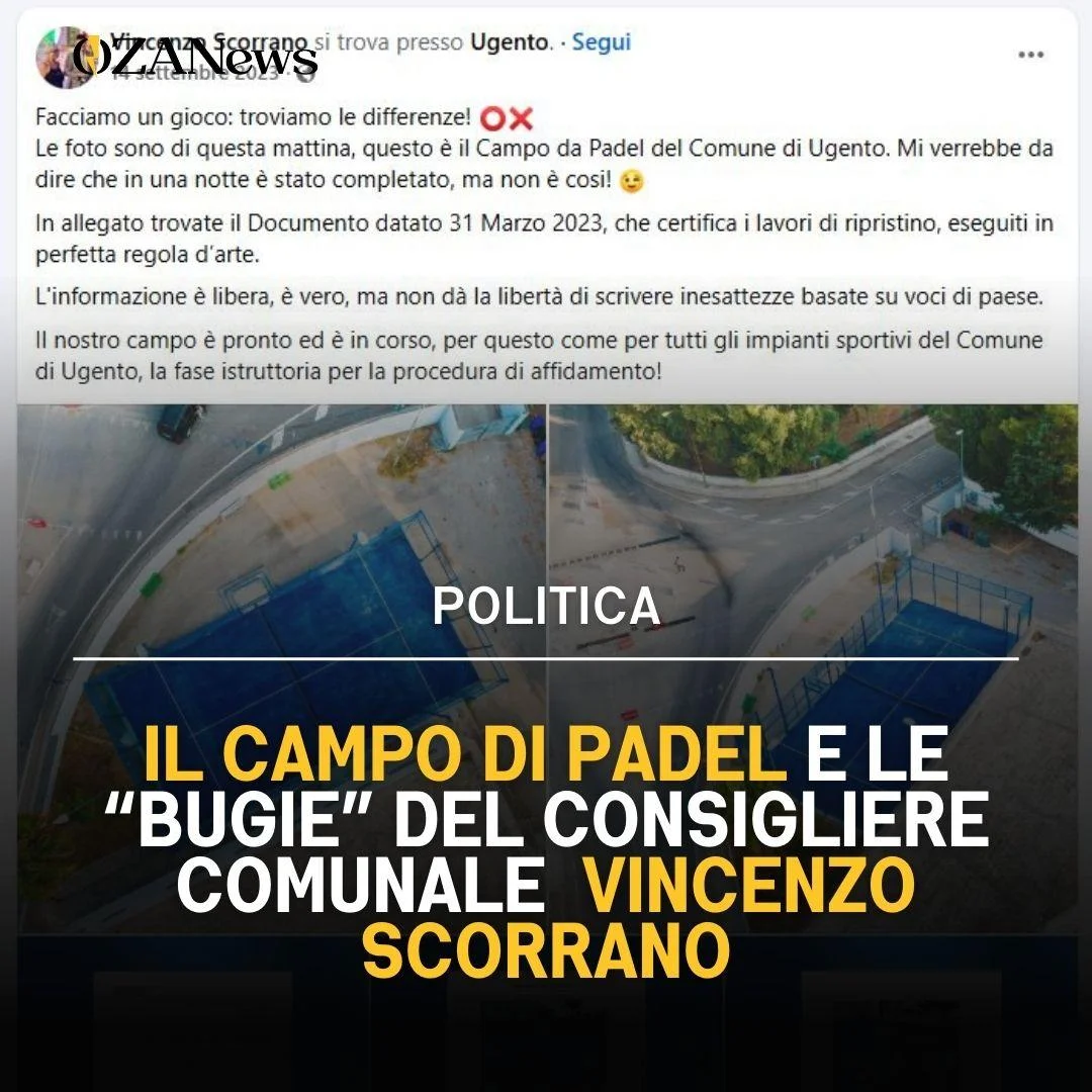 Controversie sul campo da padel di Ugento