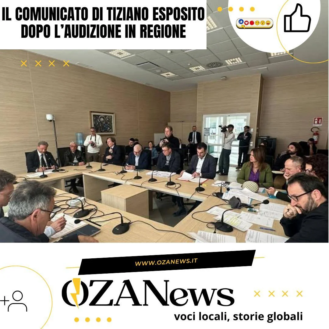 il comunicato di tiziano esposito dopo laudizione in regione