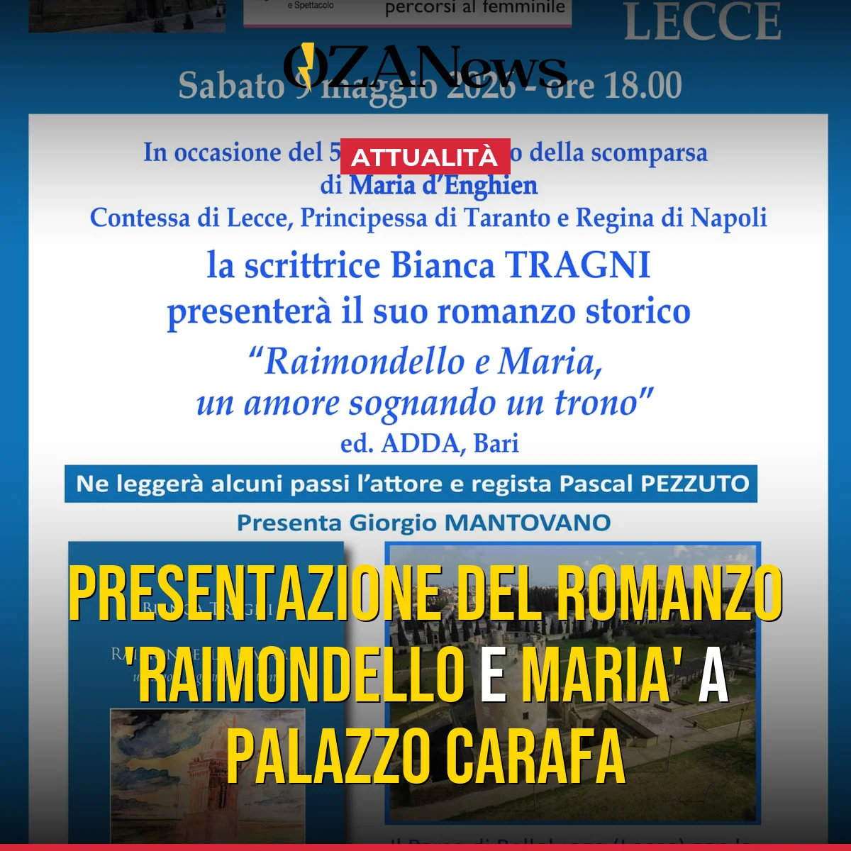 Presentazione del romanzo ‘Raimondello e Maria’