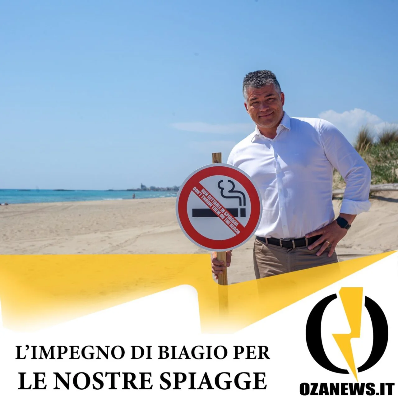 L’impegno di Biagio per la pulizia delle nostre spiagge