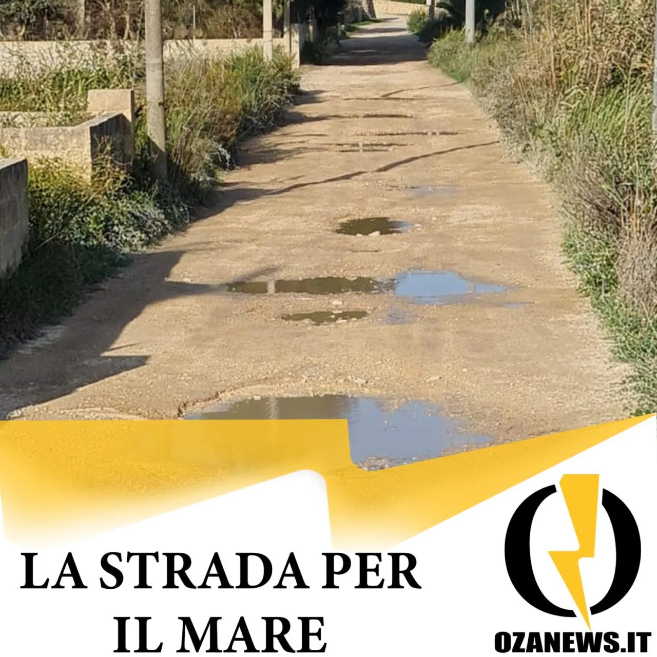 La segnalazione: la strada per il mare e i suoi problemi