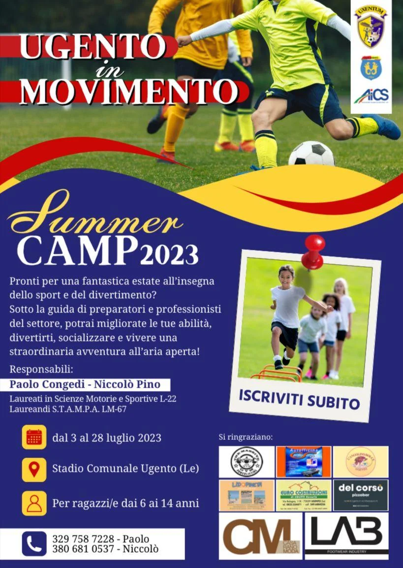 Tutto pronto per il campus “Ugento in movimento”