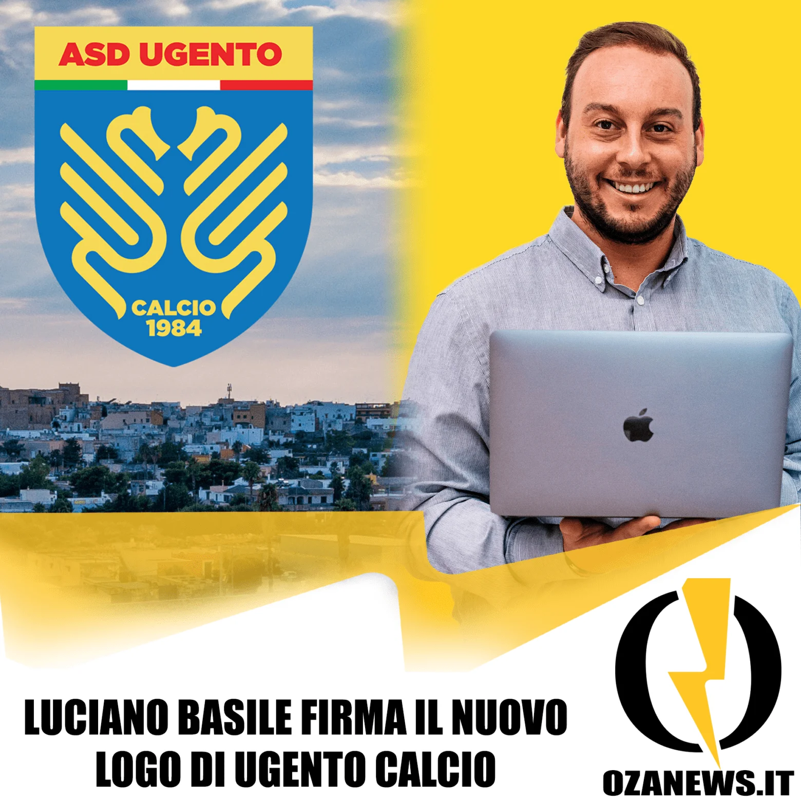 Luciano Basile firma il nuovo logo dell’Ugento Calcio