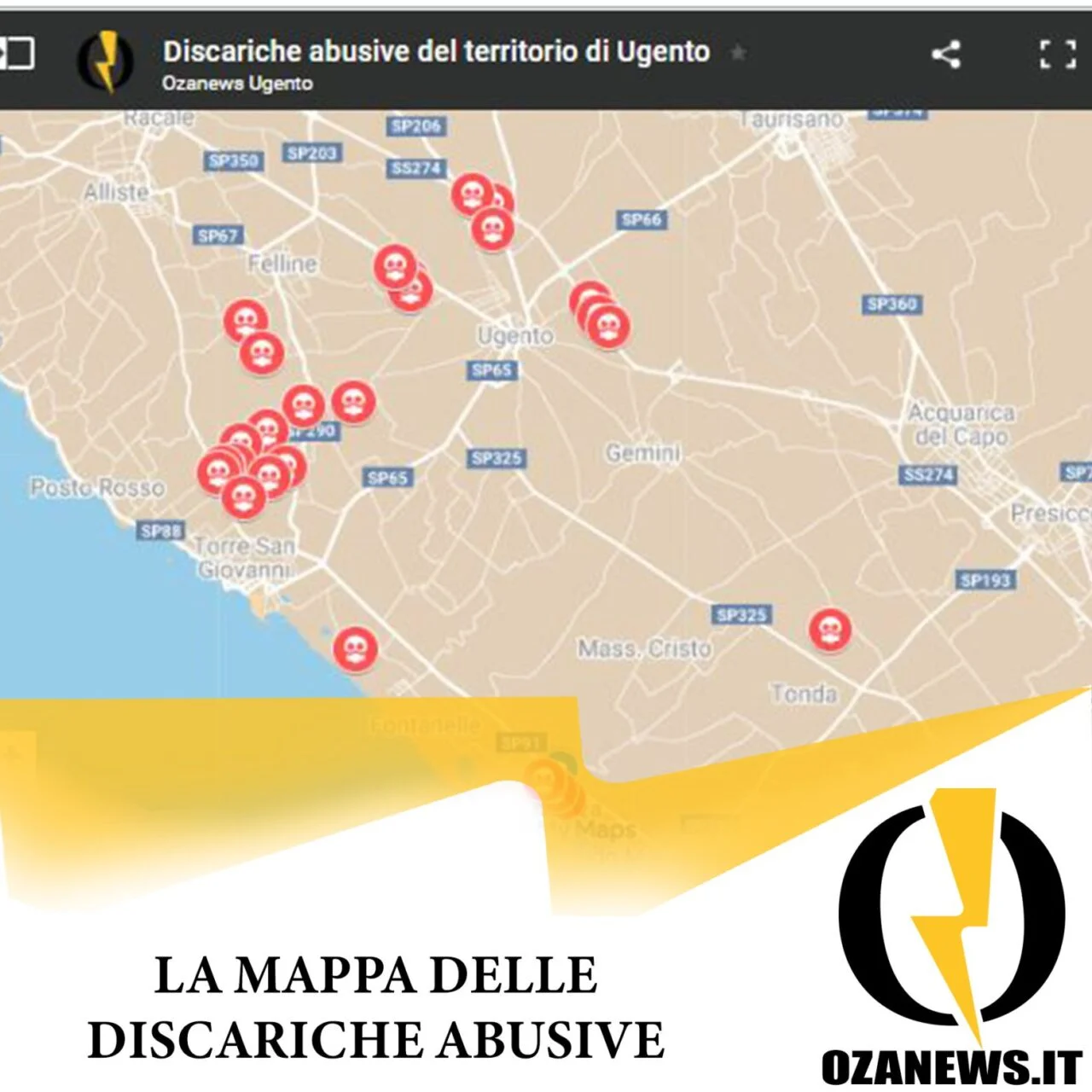 mappa delle discariche abusive
