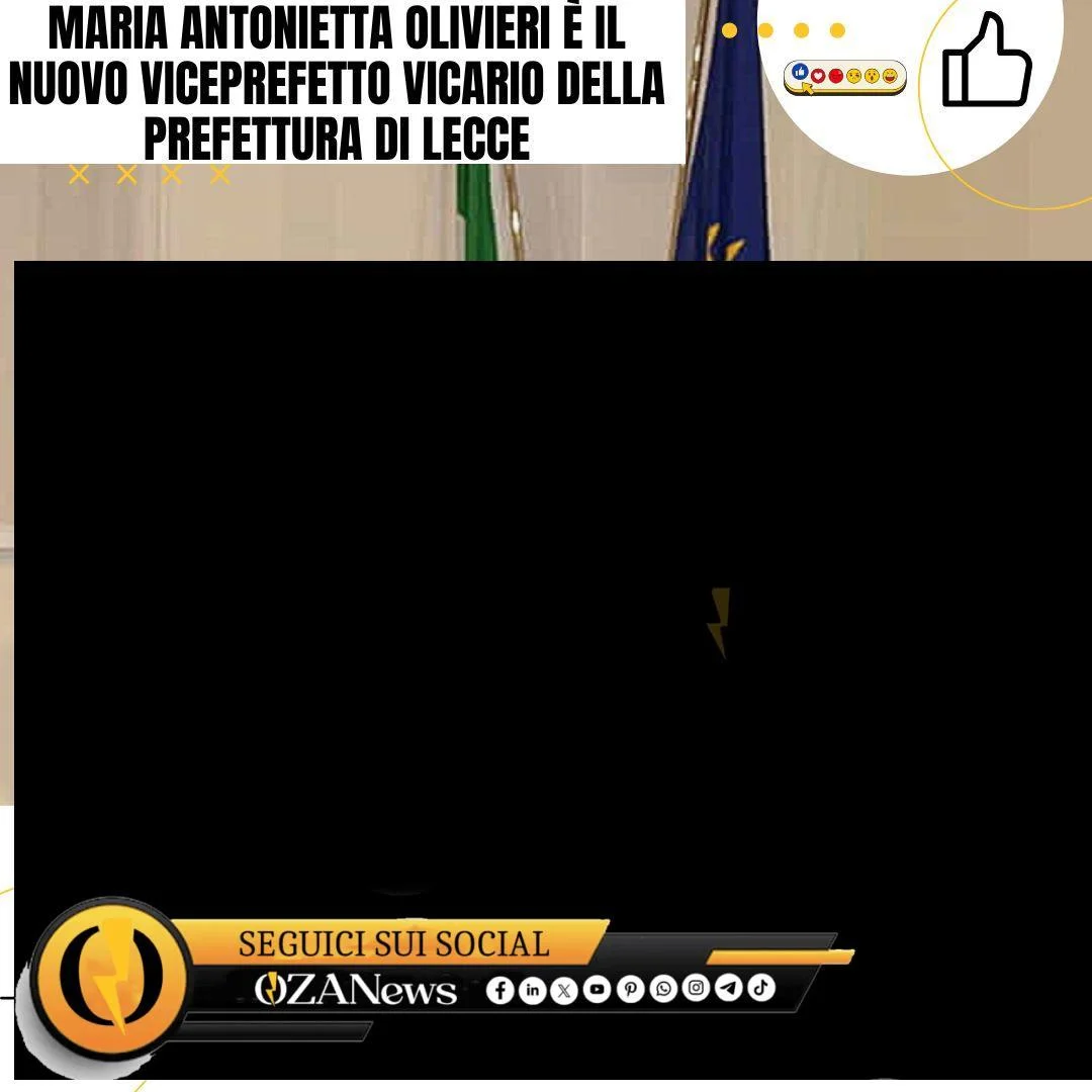 Maria Antonietta Olivieri è il nuovo Viceprefetto Vicario della Prefettura di Lecce