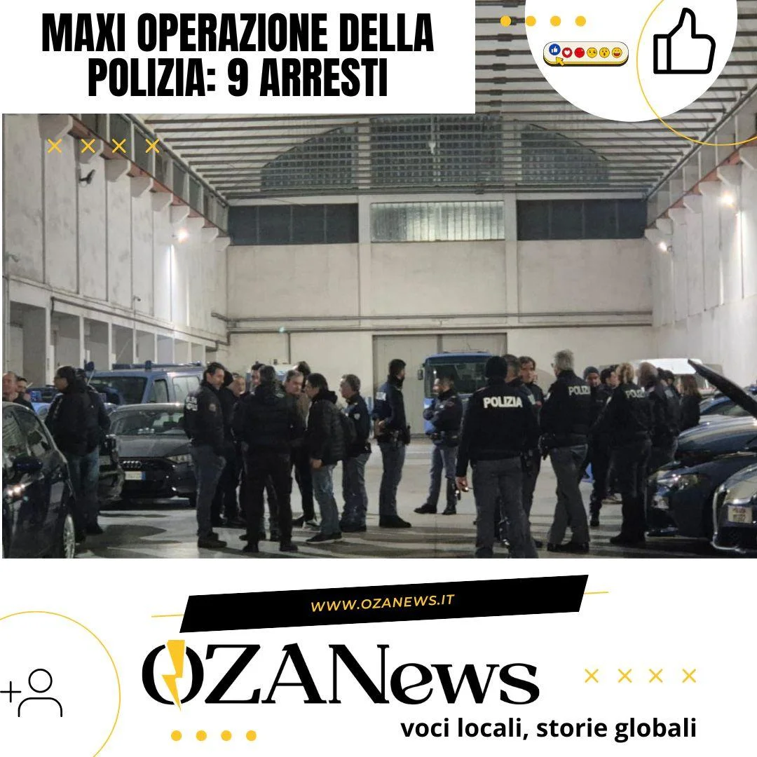 maxi operazione della polizia 9 arresti