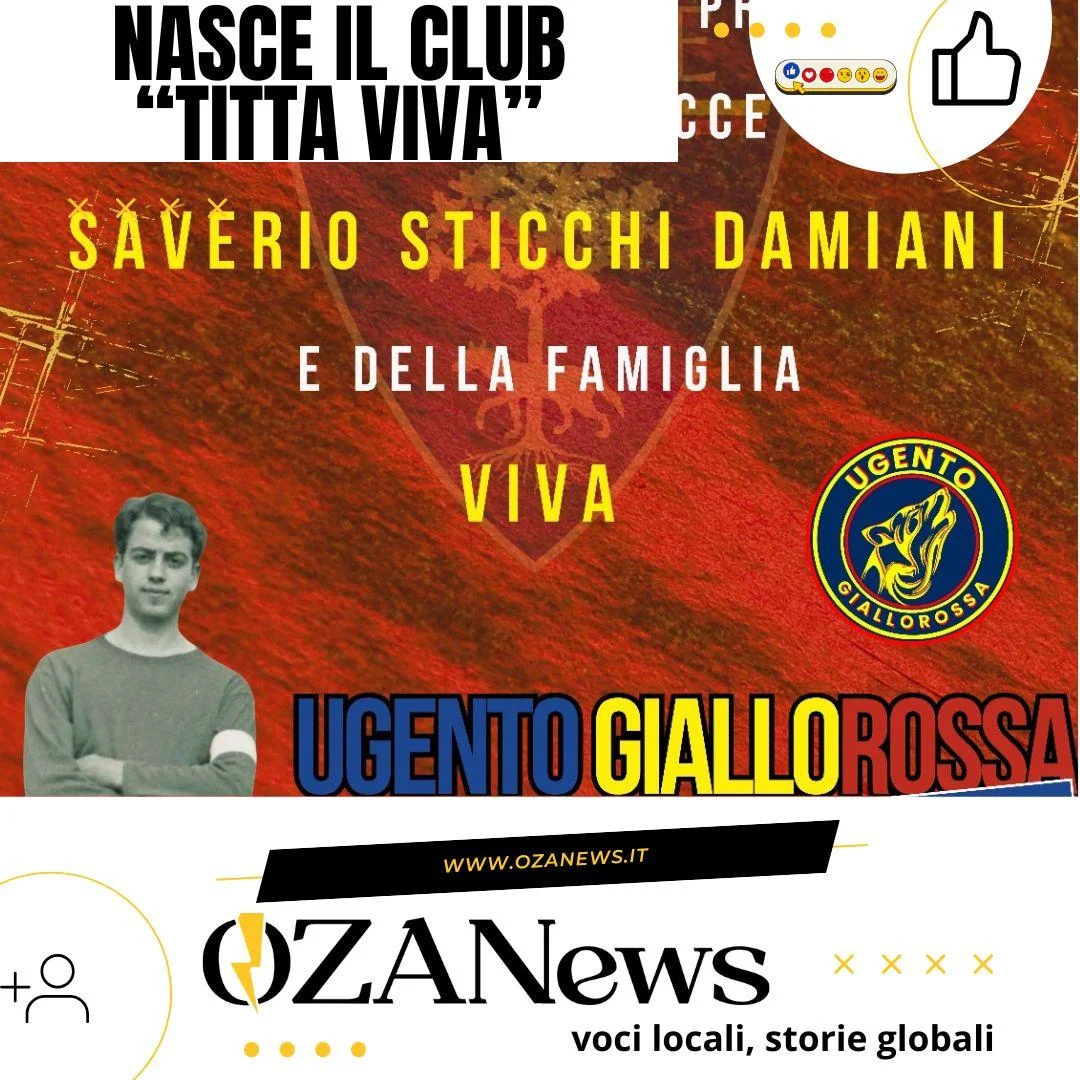 Ugento celebra Titta Viva: nasce il club “Ugento Giallorossa” a lui intitolato