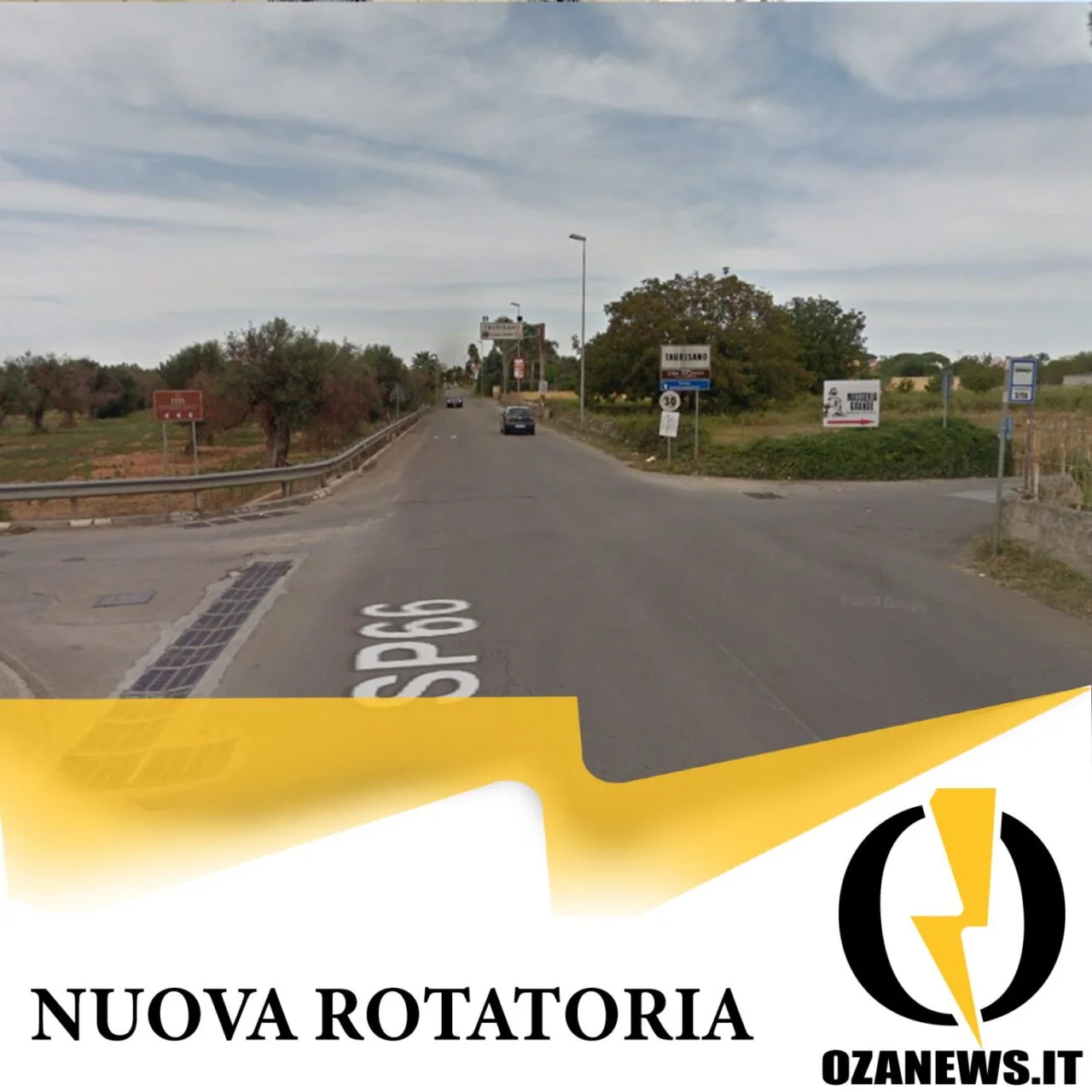 Una nuova rotatoria tra alle porte di Taurisano sulla strada che porta a Ugento.