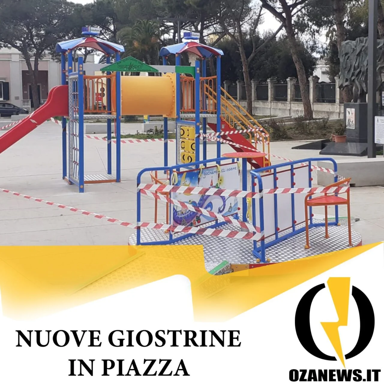 Nuove giostrine in Piazza Immacolata