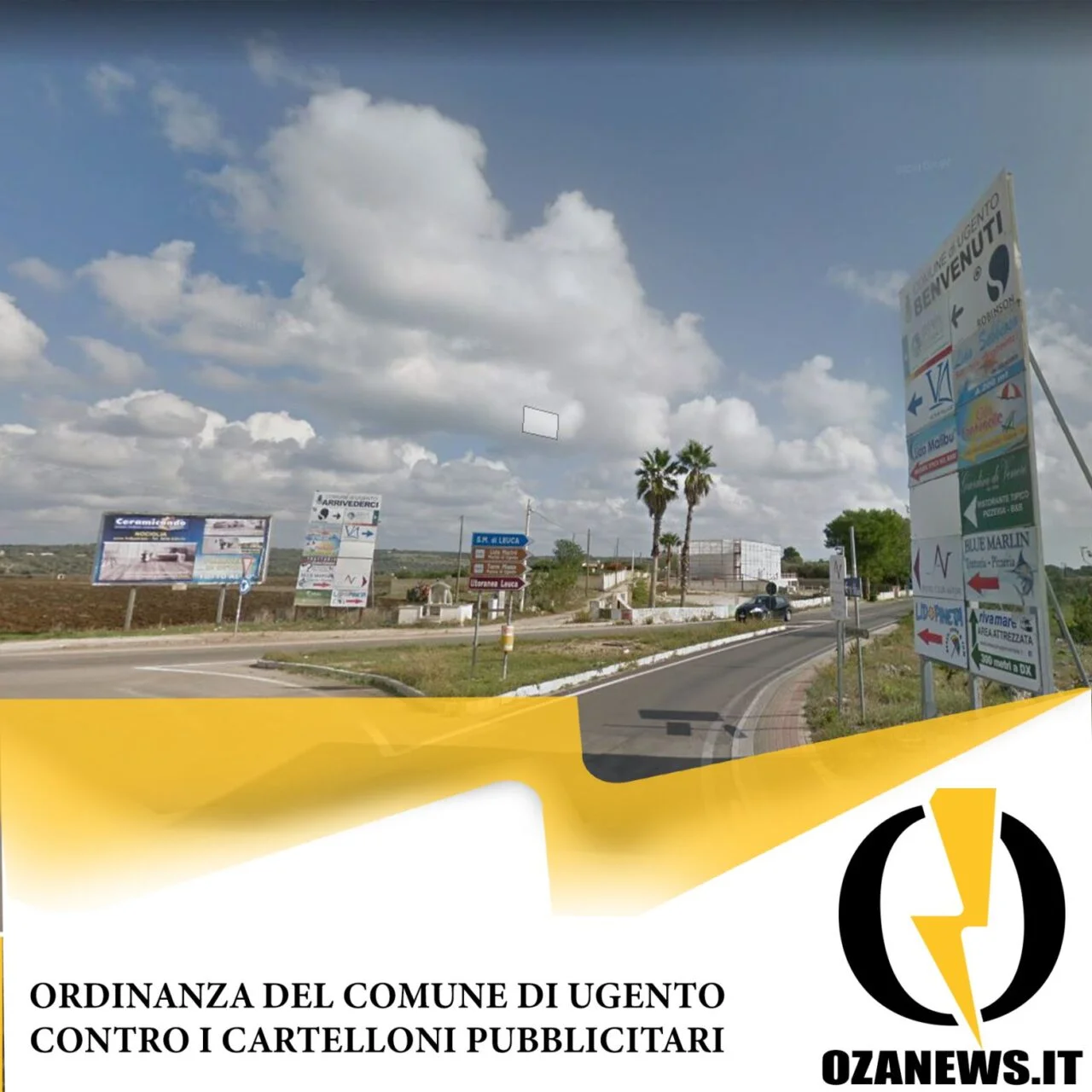 Ordinanza Comunale: rimozione tabelloni pubblicitari