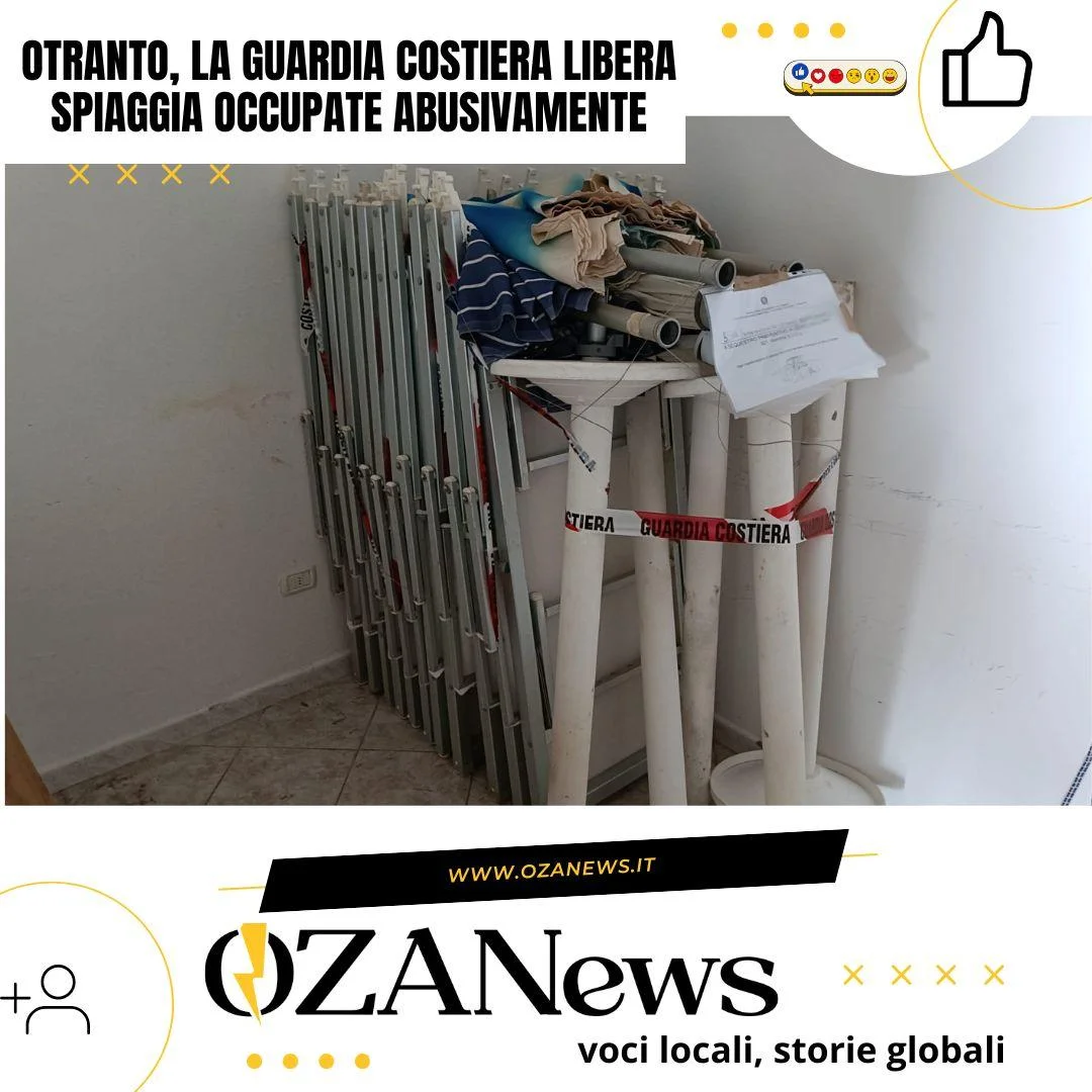 Otranto, la Guardia Costiera libera porzioni di spiaggia occupate abusivamente