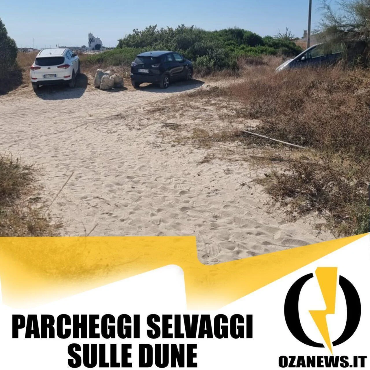 Parcheggi selvaggi sulle dune di Torre San Giovanni