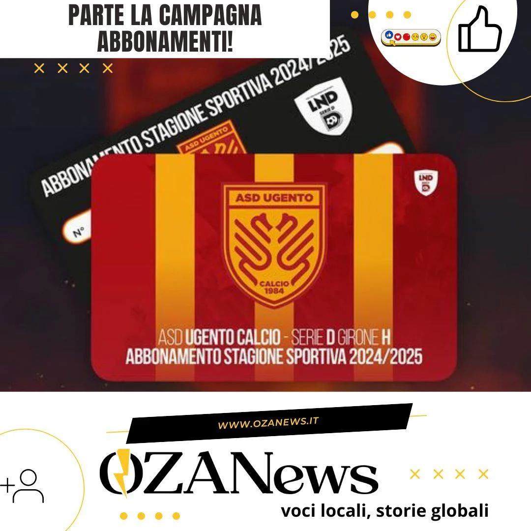 L’Ugento Calcio Lancia la Campagna Abbonamenti: Pronti a Sostenere i Nostri Colori!