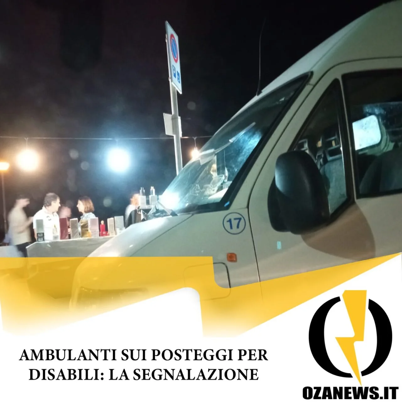 Ambulanti sui posteggi per disabili: la segnalazione