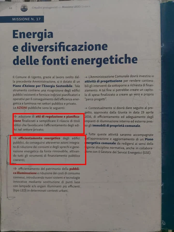 Analisi del Programma Elettorale di Massimo Lecci
