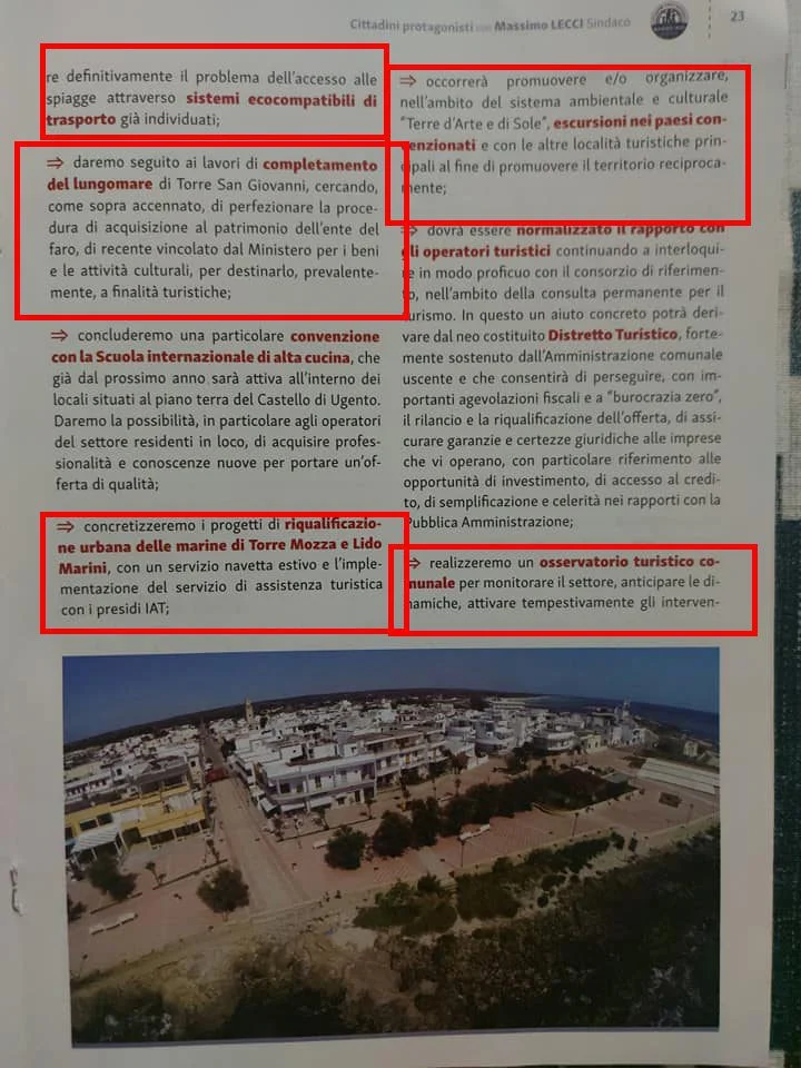 Analisi del Programma Elettorale di Massimo Lecci