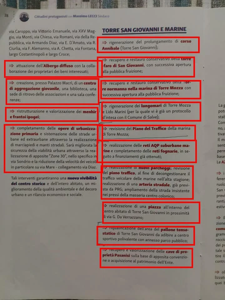 Analisi del Programma Elettorale di Massimo Lecci