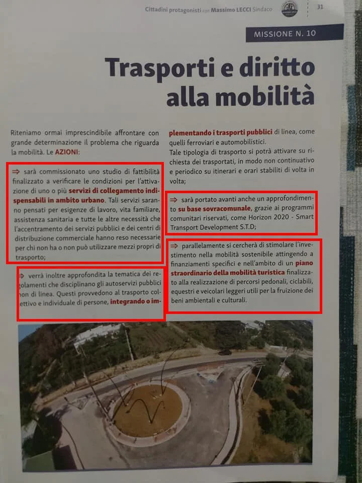 Analisi del Programma Elettorale di Massimo Lecci