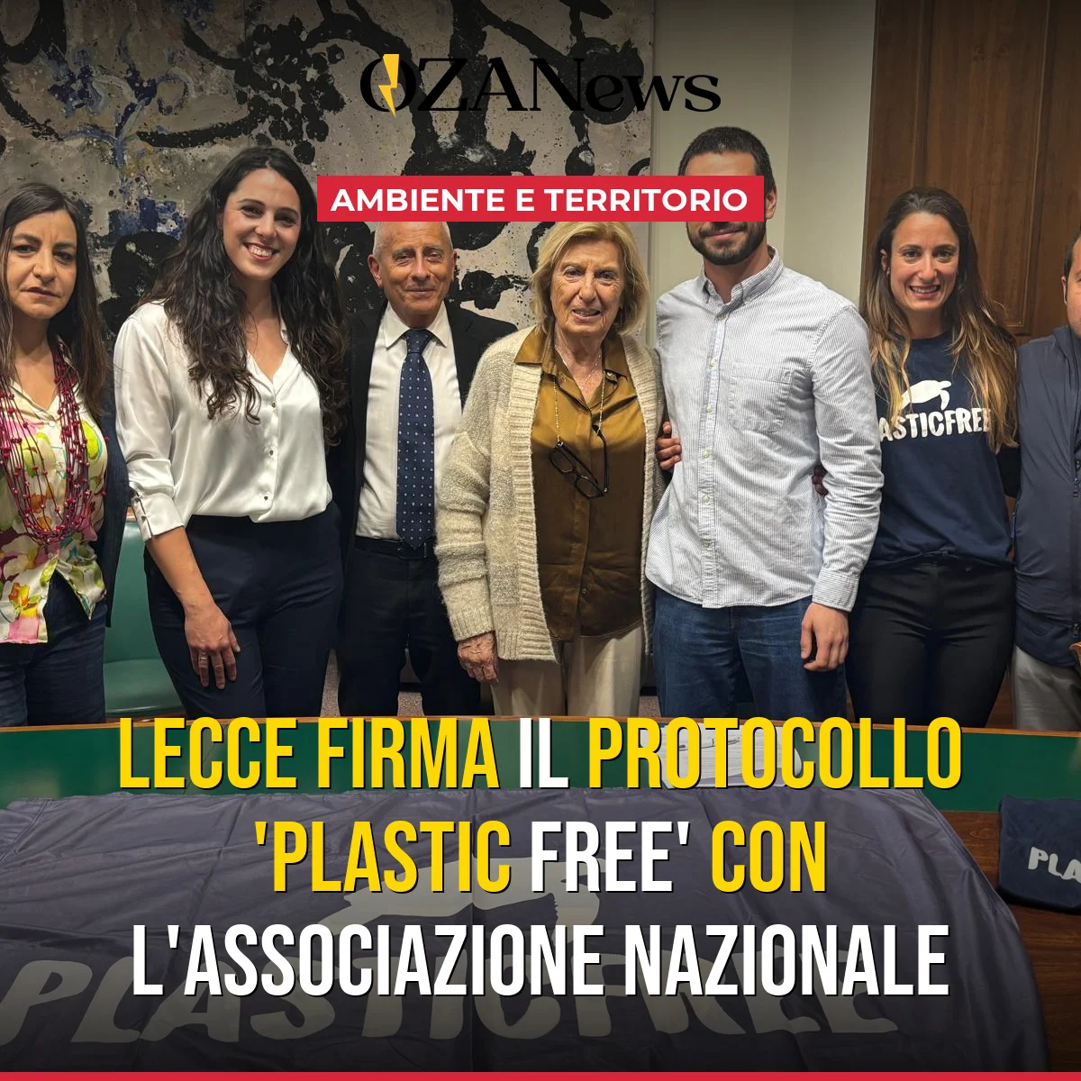 Lecce firma il protocollo 'Plastic Free' con l'associazione nazionale