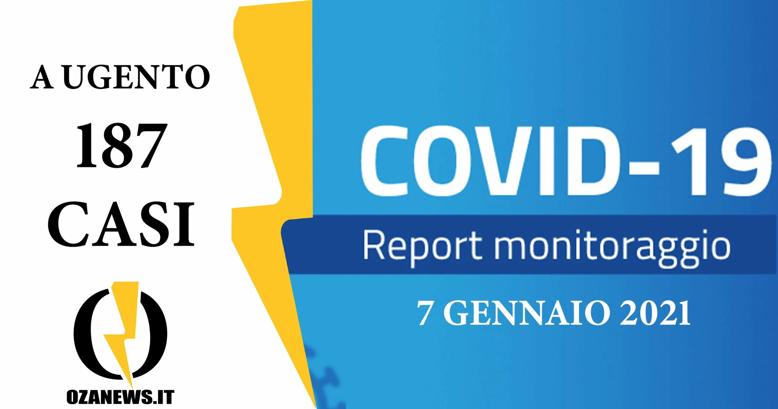 Report Covid del 7 gennaio: peggiora la situazione a Ugento