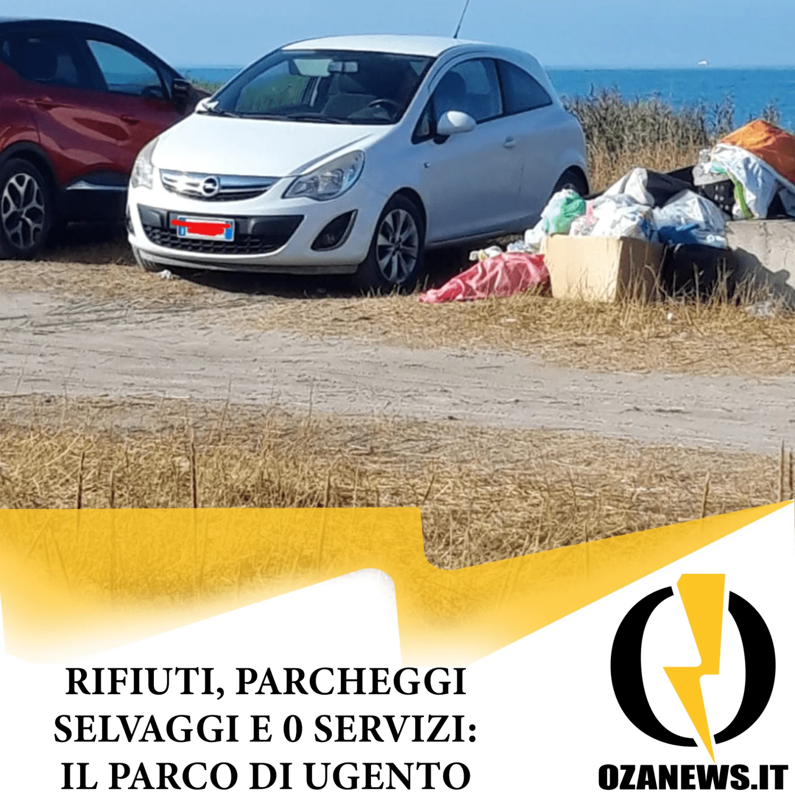 Rifiuti, parcheggi selvaggi e 0 servizi: il parco regionale di Ugento