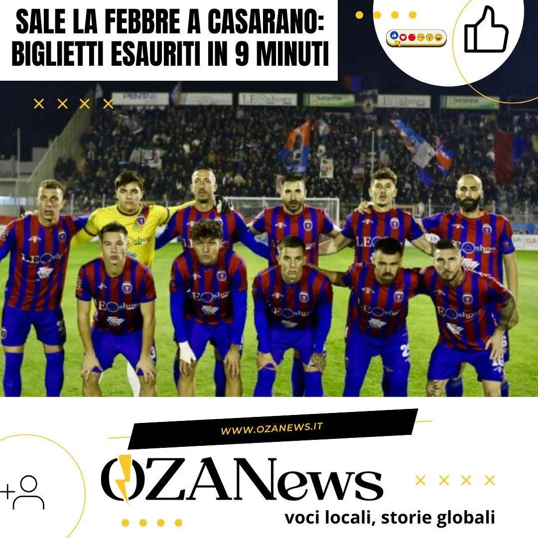 Sale la febbre a Casarano: biglietti ospiti esauriti in 9 minuti