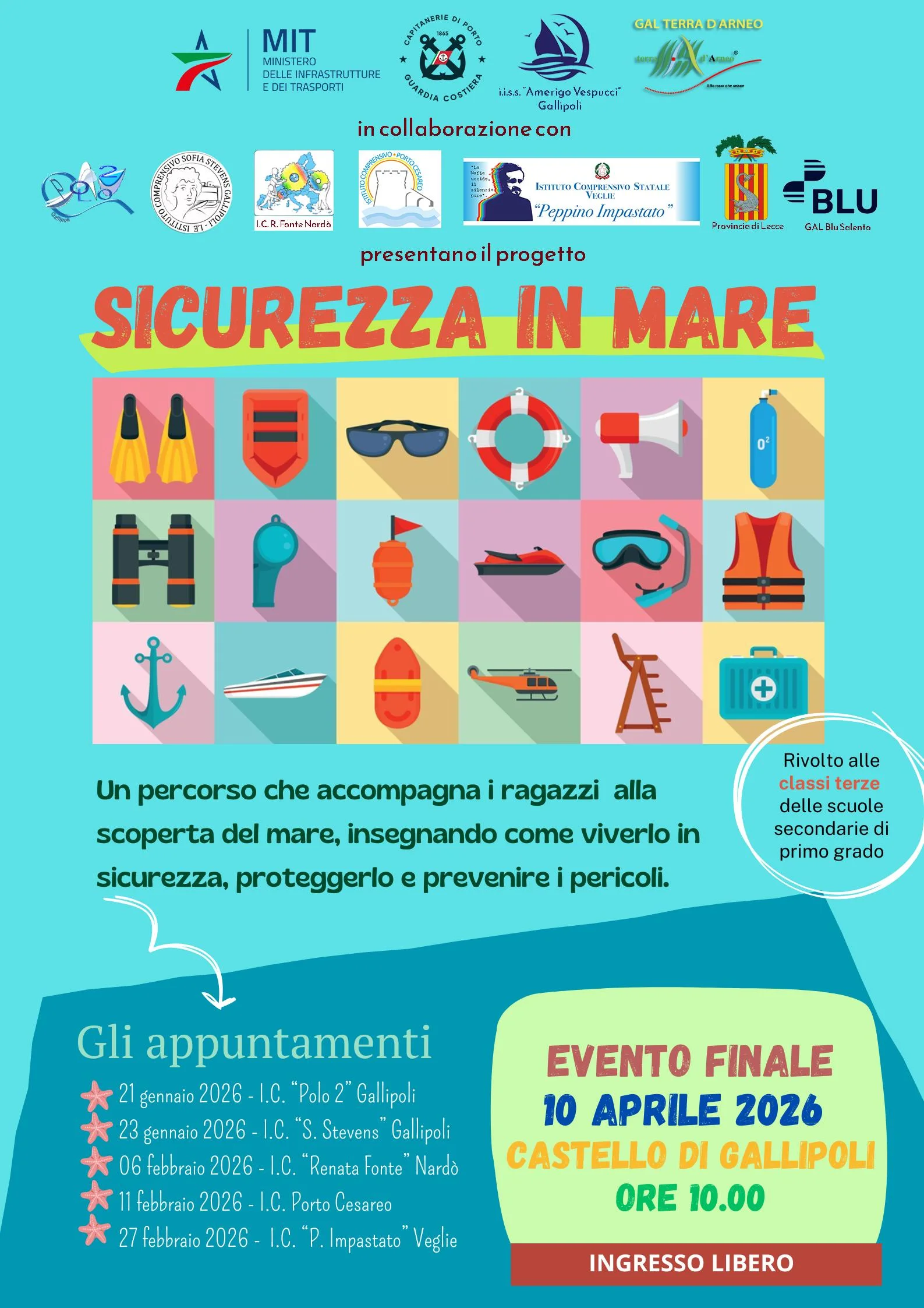 Sicurezza in mare: progetto per i giovani nel Salento