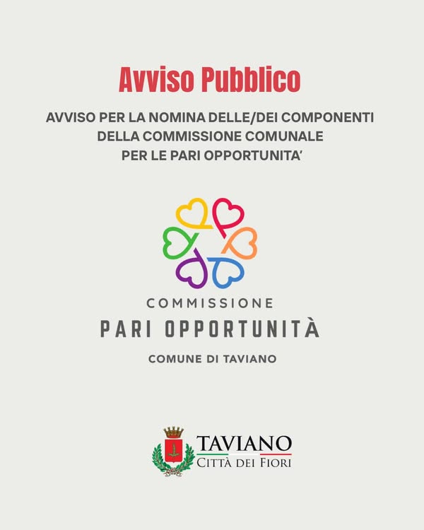 Nomina della Commissione Pari Opportunità 2026