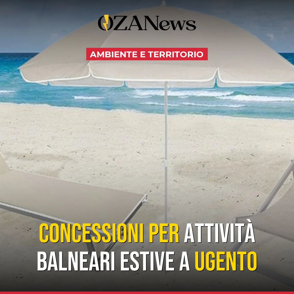 Concessione suolo demaniale a Ugento per il 2026