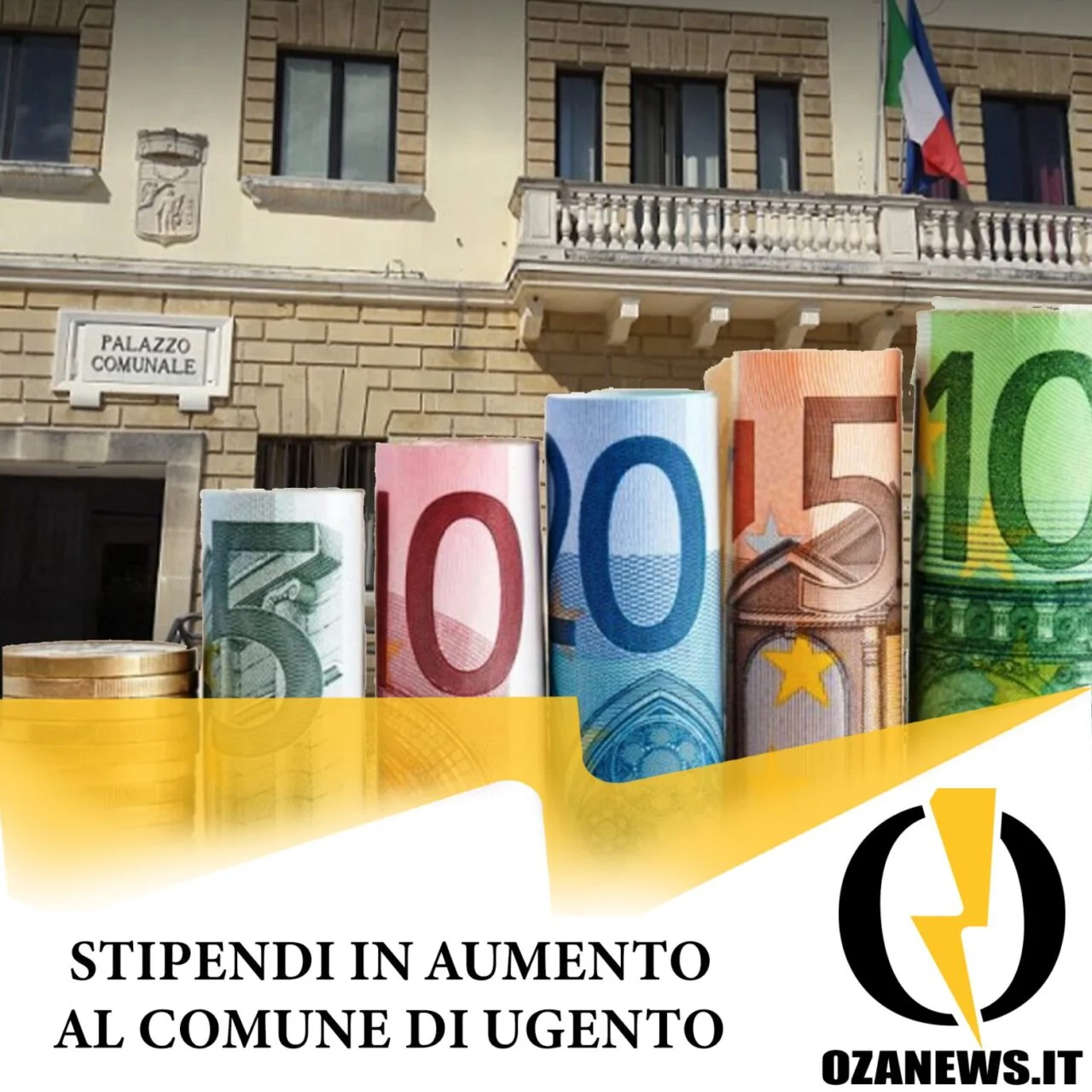 Stipendi in aumento al Comune di Ugento