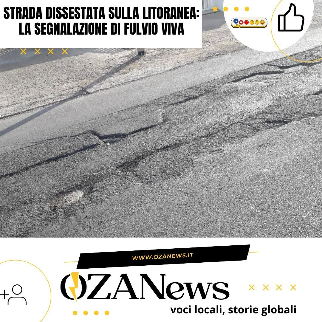Strada dissestata sulla litoranea: la segnalazione di Fulvio Viva