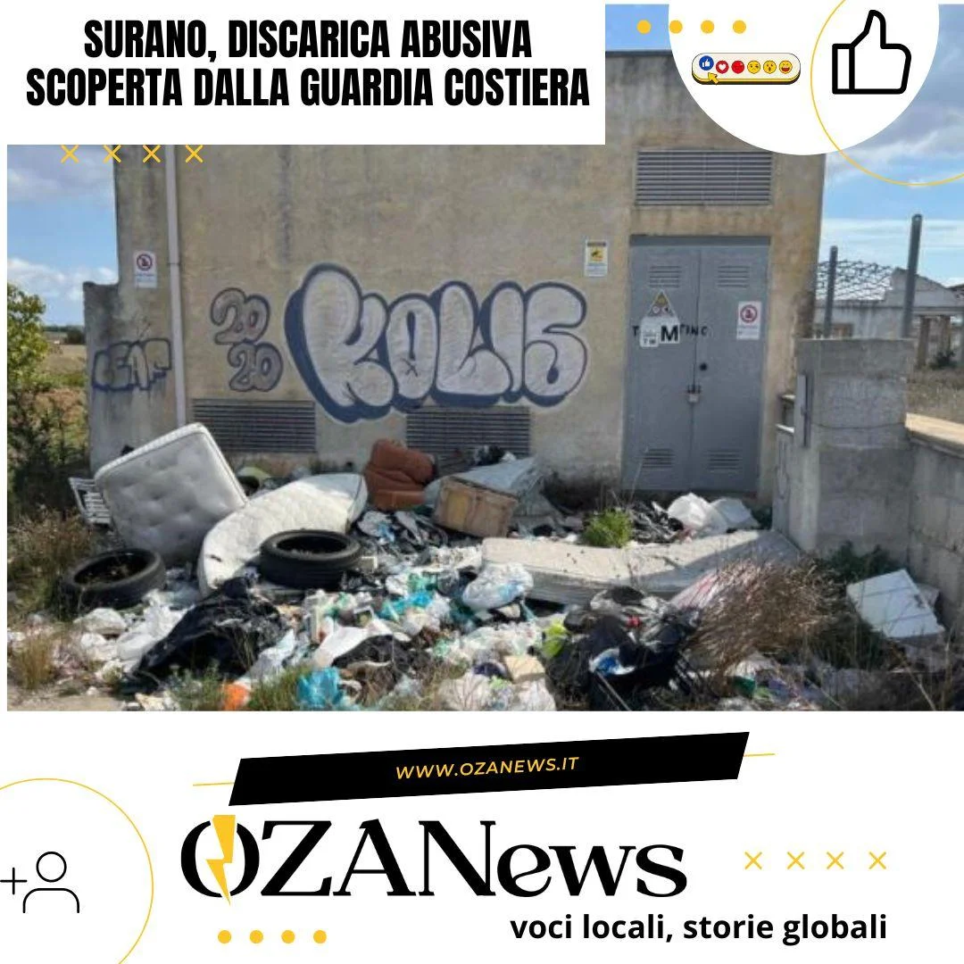 Surano, abbandono di rifiuti scoperto dalla Guardia Costiera
