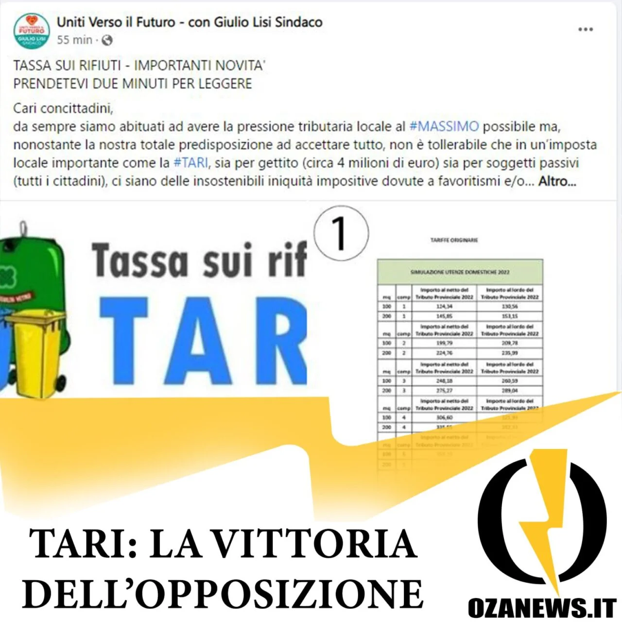 Vittoria per l’opposizione di Ugento: riviste le tariffe TARI