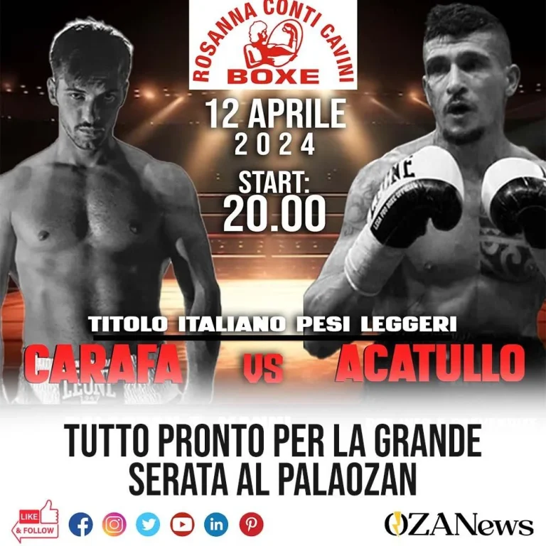 Il Grande Galà Pugilistico della Città di Ugento: Carafa vs. Acatullo