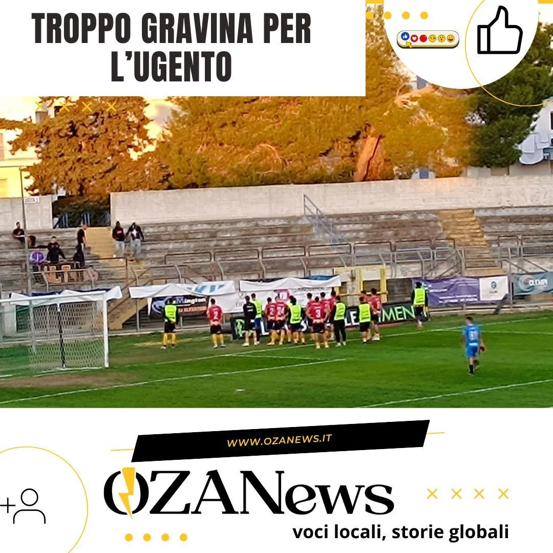 Pesante ko per l’Ugento Calcio: 0-5 conto il Gravina