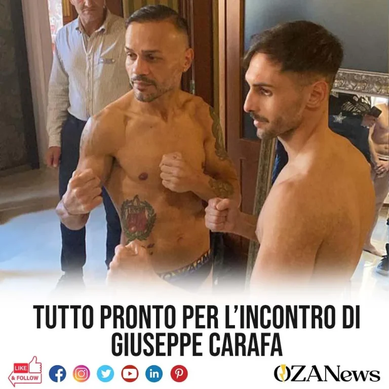 Tutto pronto per l’incontro di Giuseppe Carafa per il titolo italiano