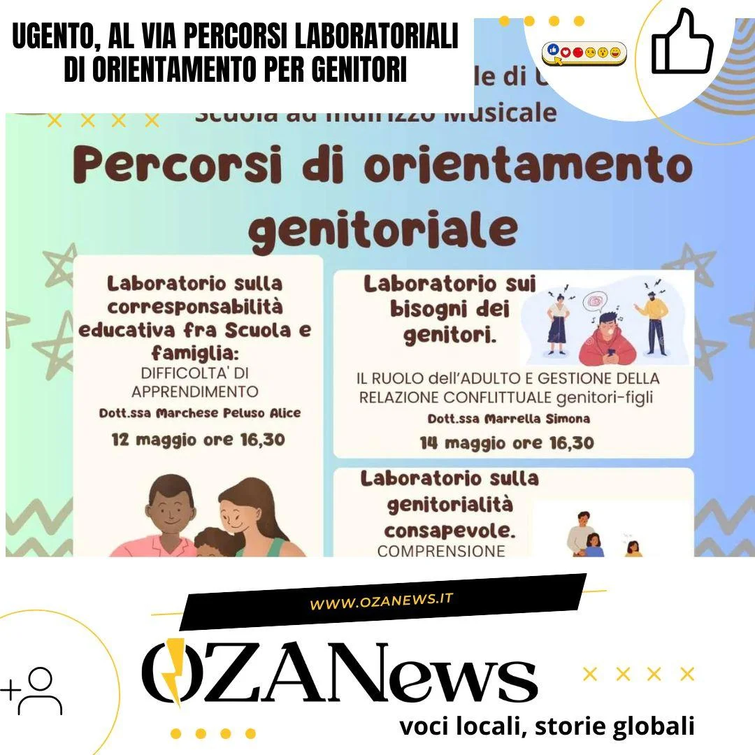 Ugento, al via percorsi laboratoriali di orientamento per genitori