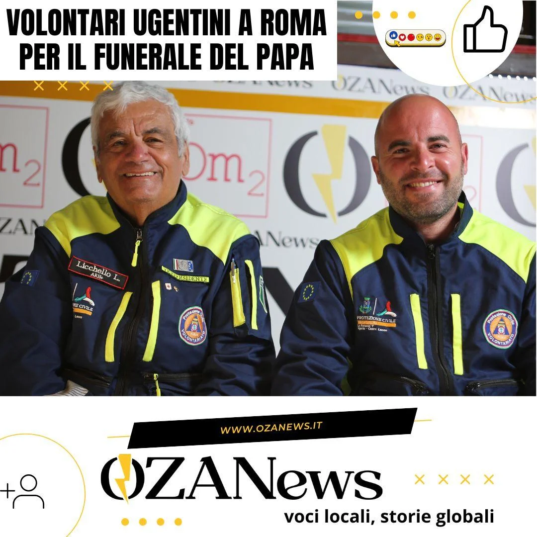 Volontari ugentini a Roma: l’esperienza di Luigi Licchello e Stefano D’Amato alle esequie di Papa Francesco