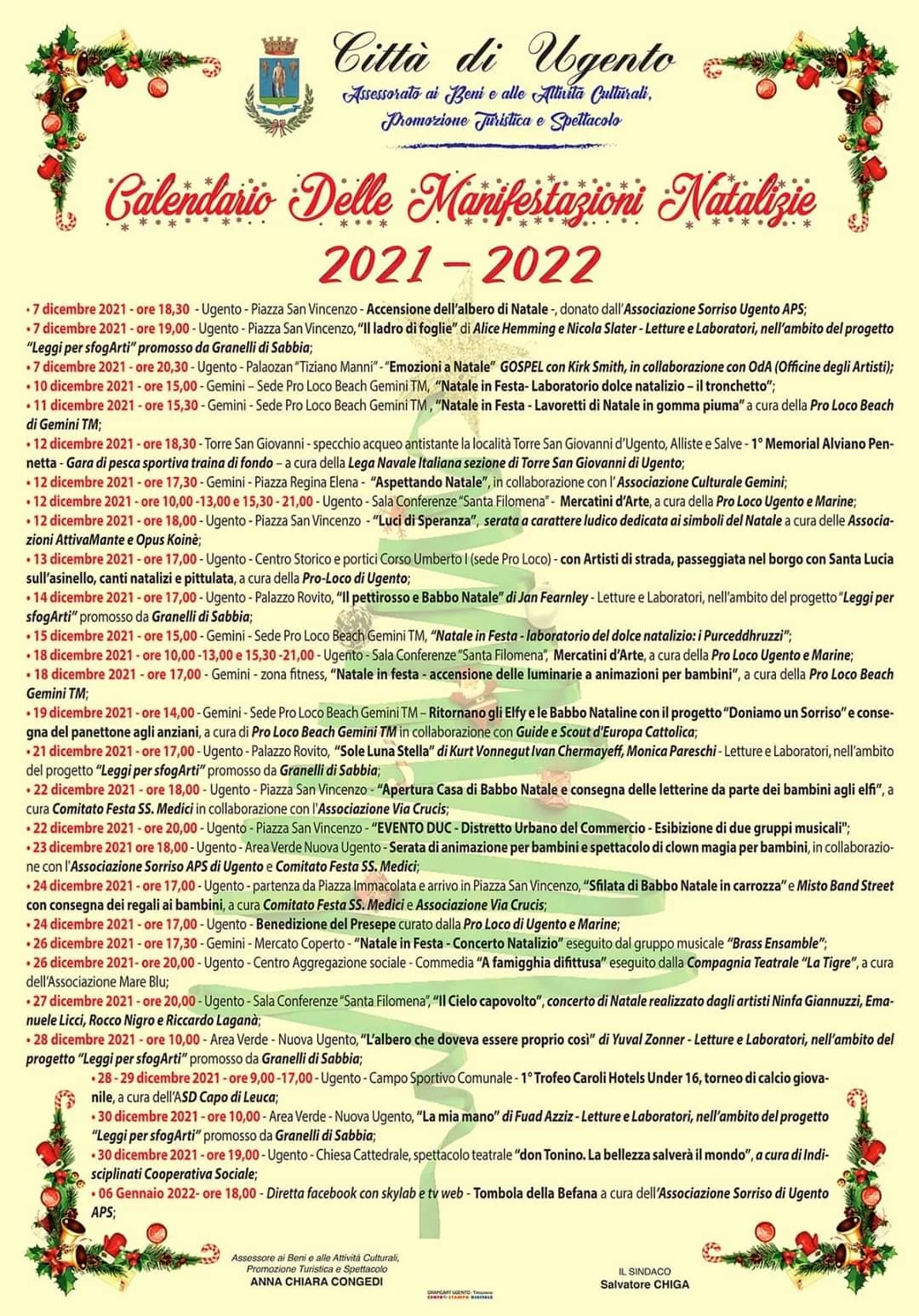 Eventi di Natale a Ugento: il Calendario 2023