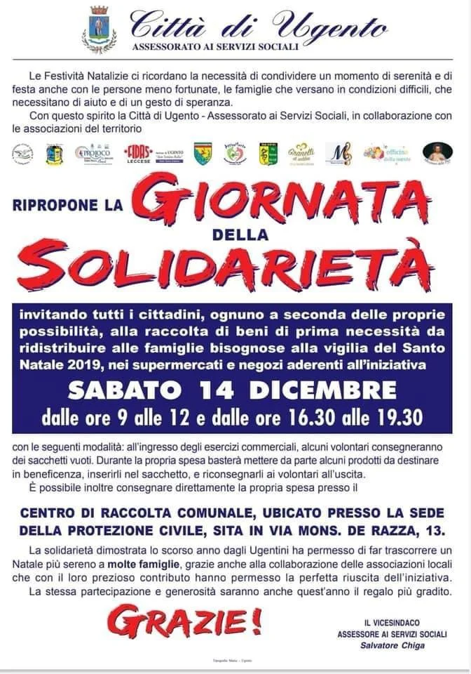 A Ugento niente giornata della solidariet&agrave; 2022