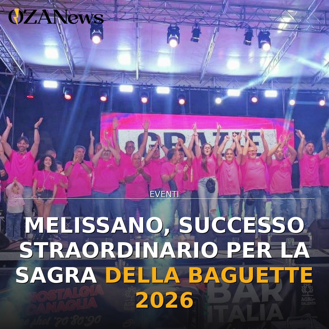 Melissano, successo straordinario per la Sagra della Baguette 2026