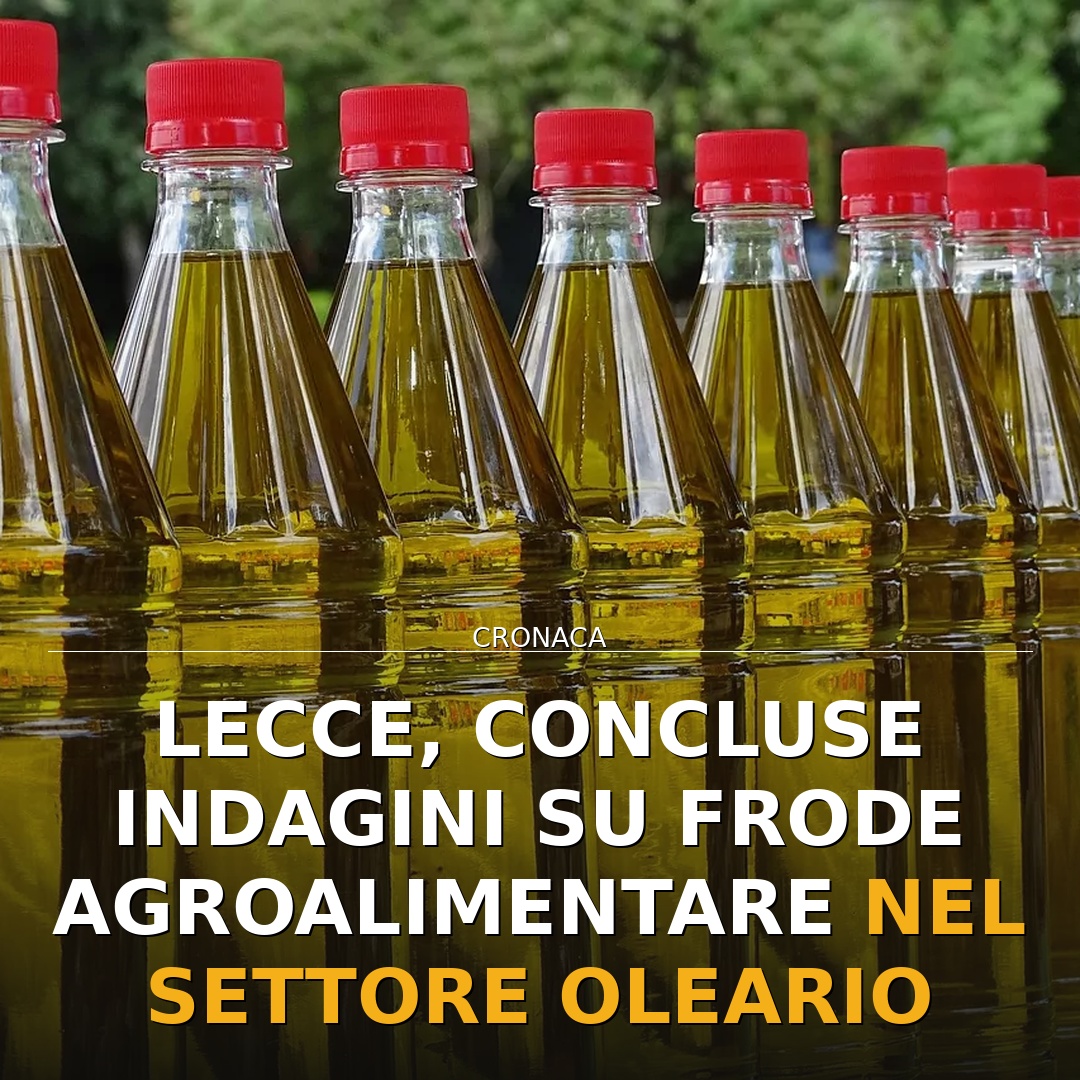 Lecce, concluse indagini su frode agroalimentare nel settore oleario